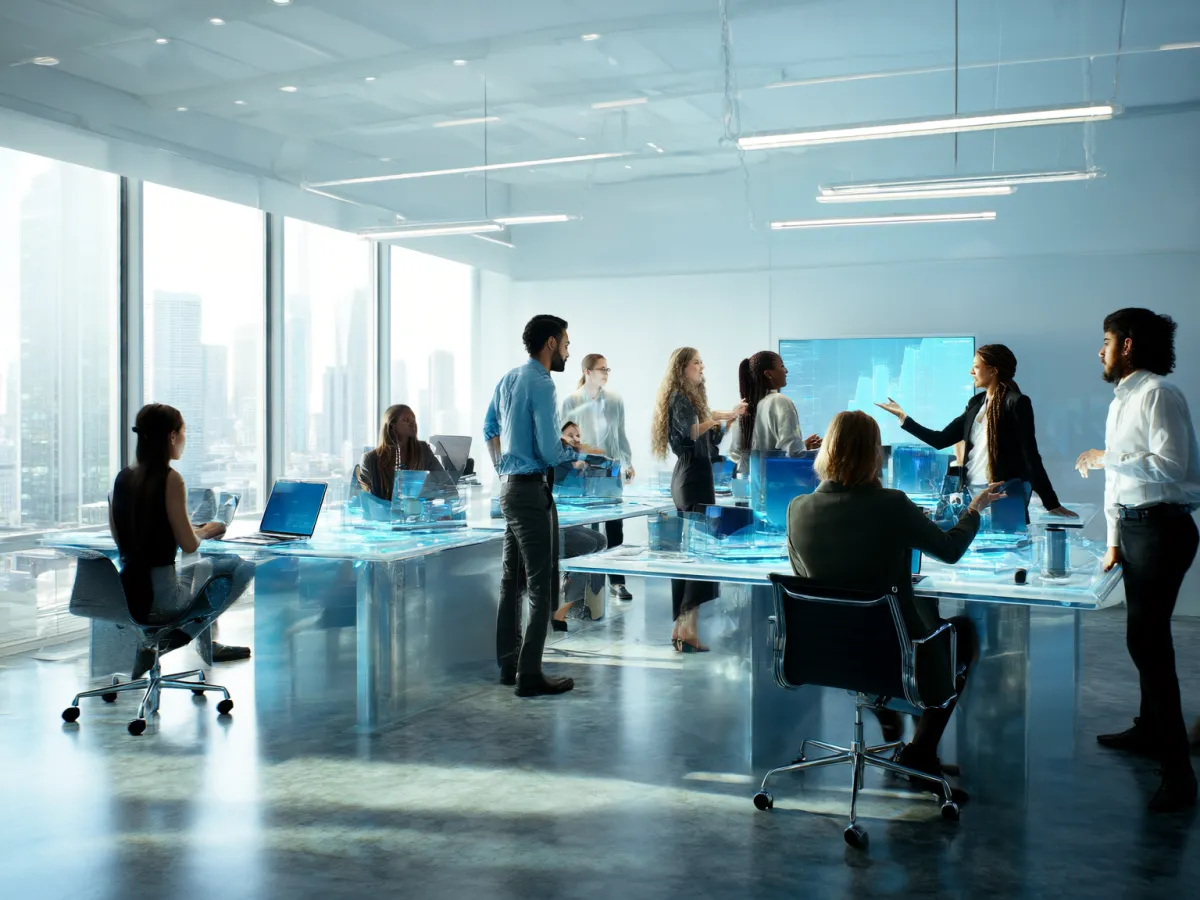 Equipe criando identidade de marca digital